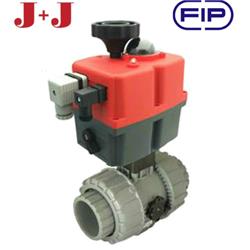 FIP VKD Electric ABS Ball Valve | EPDM Seals | J+J J4CS Electric Actuator | Modulating 4-20mA 24-240V | Metric socket ends
