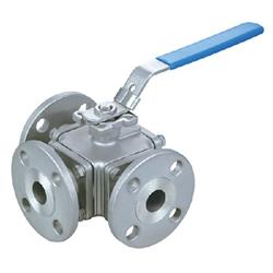 Stainless Steel Flanged 3 Way Ball Valve PN16 L Port