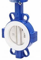 Genebre 2101 | Wafer Butterfly Valve with PTFE Liner and J+J J4CS Actuator | 4-20mA Modulating