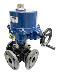 AVOL Carbon Steel Electric 3 Way Ball Valve PN16 | With Sun Yeh Electric Actuator