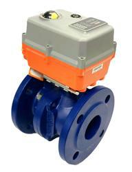 ANSI 150 Cast Iron Ball Valve with Stainless Ball | With AVA Electric Actuator 