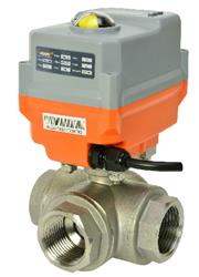 Stainless Steel 3 Way Ball Valve with AVA Electric Actuator