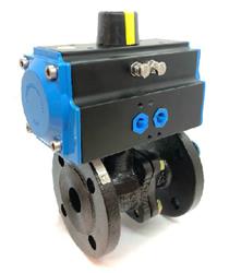 Carbon Steel Air Actuated Ball Valve 2 Way