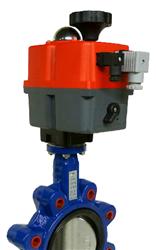 Genebre 2108 | Lugged Butterfly Valve with J+J J4CS Actuator | Modulating