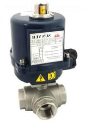3 Way Brass Ball Valve with Sun Yeh Actuator | On-Off 110V