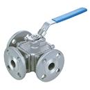 Stainless Steel Flanged 3 Way Ball Valve PN16 T Port