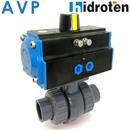 PVC Hidroten Pneumatic Ball Valve with AVP Actuator | Viton Seals