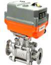 Genebre 2933 | Stainless Steel Ball Valve 3 Piece Hygienic Clamp Ends with Smart AVA Actuator