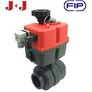 FIP VKD Electric PVC Ball Valve | Viton Seals | J+J J4CS Electric Actuator | Modulating 0-10V 24-240V | Imperial socket ends