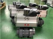 Pneumatically Actuated GF PVC 546 ball valves heading out to customer in USA Pneumatically Actuated GF PVC 546 ball valves heading out to customer in USA